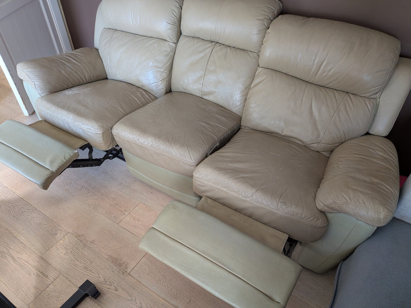 fauteuil 3 places avec position allongée a donner, Gebruikt, Ophalen of Verzenden, Metaal, 75 tot 100 cm