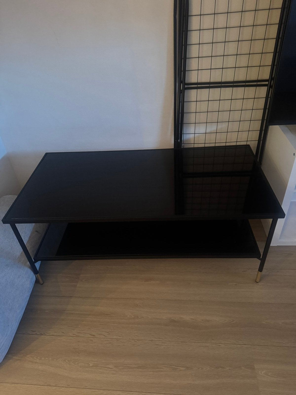 Table basse ikea noire, Maison & Meubles, Enlèvement, Comme neuf, Verre