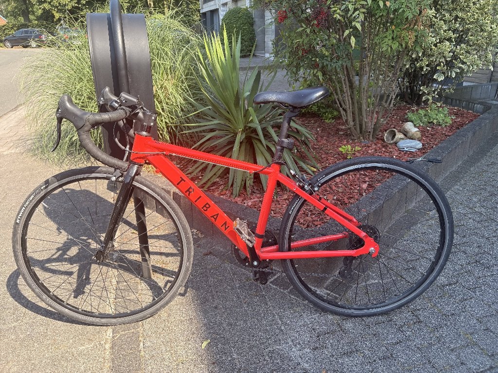 Koersfiets 9-12 jaar - Triban RC100, Fietsen en Brommers, Minder dan 10 versnellingen, Gebruikt, 26 inch, Aluminium