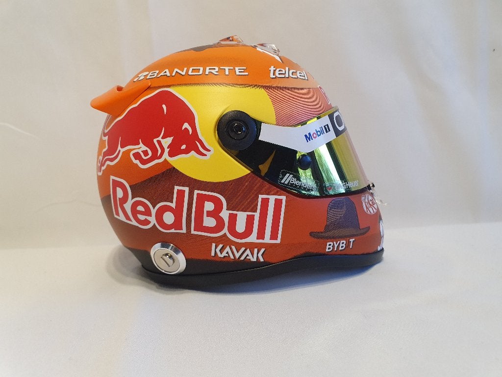 Sergio Perez RedBull Helm 2023 Canada Indiana Jones 1:2, Ophalen of Verzenden, Nieuw