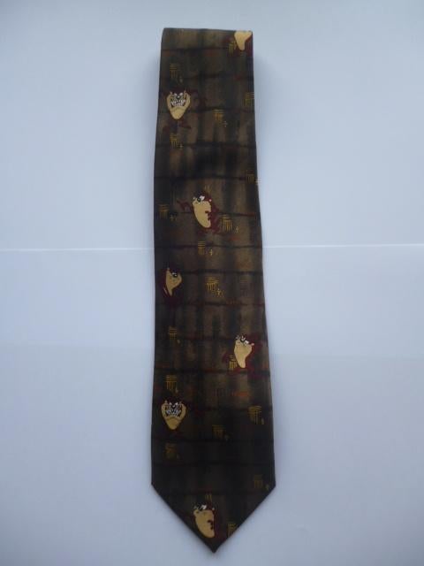 Stropdas Tasmanian Devil / Taz , donkerbruin (Looney tunes), Kleding | Heren, Ophalen of Verzenden, Zo goed als nieuw, Bruin