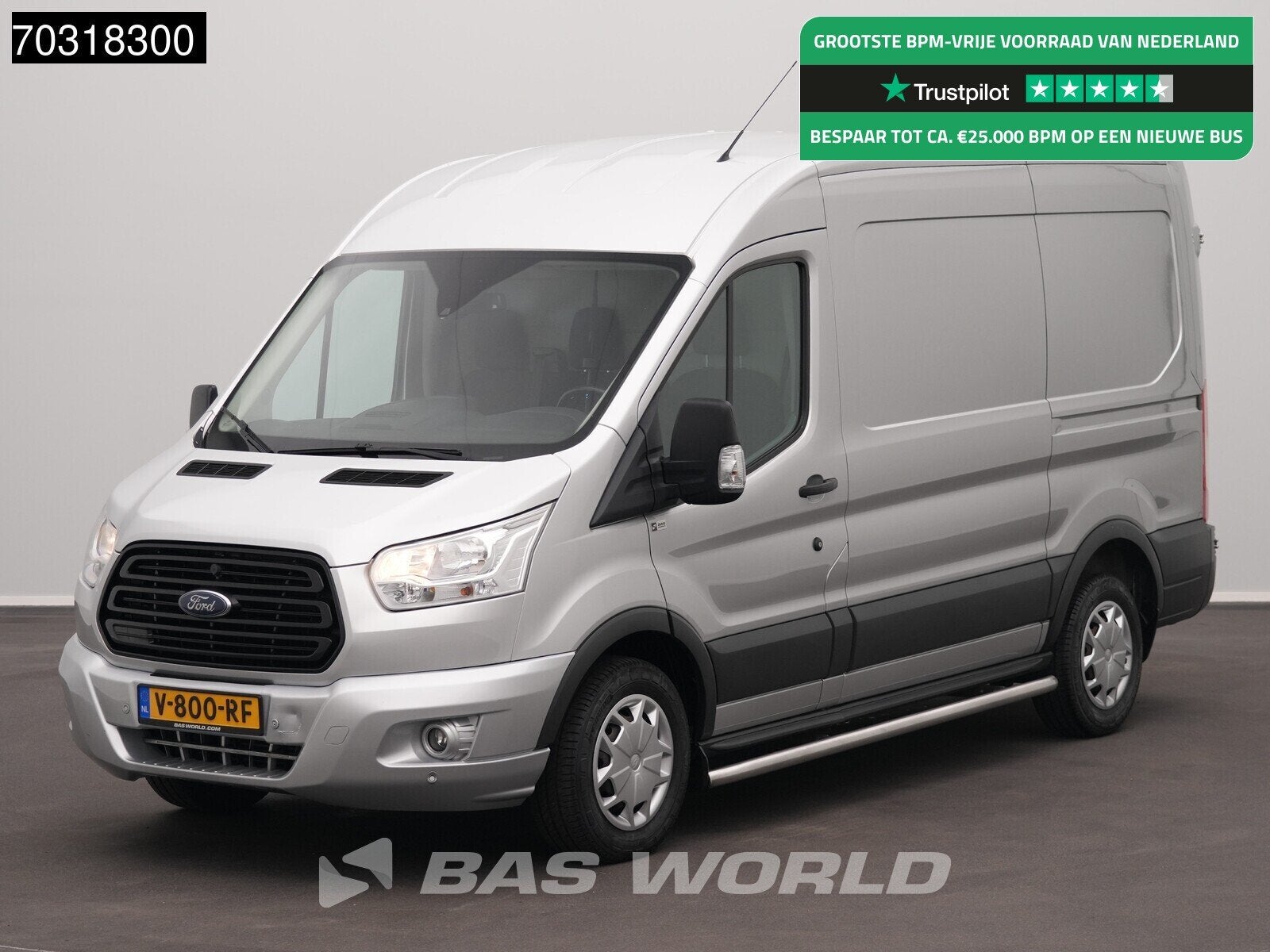 Ford Transit 130pk Automaat L2H2 Trekhaak ACC Navi Airco Cam, Auto's, Bestelwagens en Lichte vracht, Automaat, Stof, Euro 6, 4 cilinders
