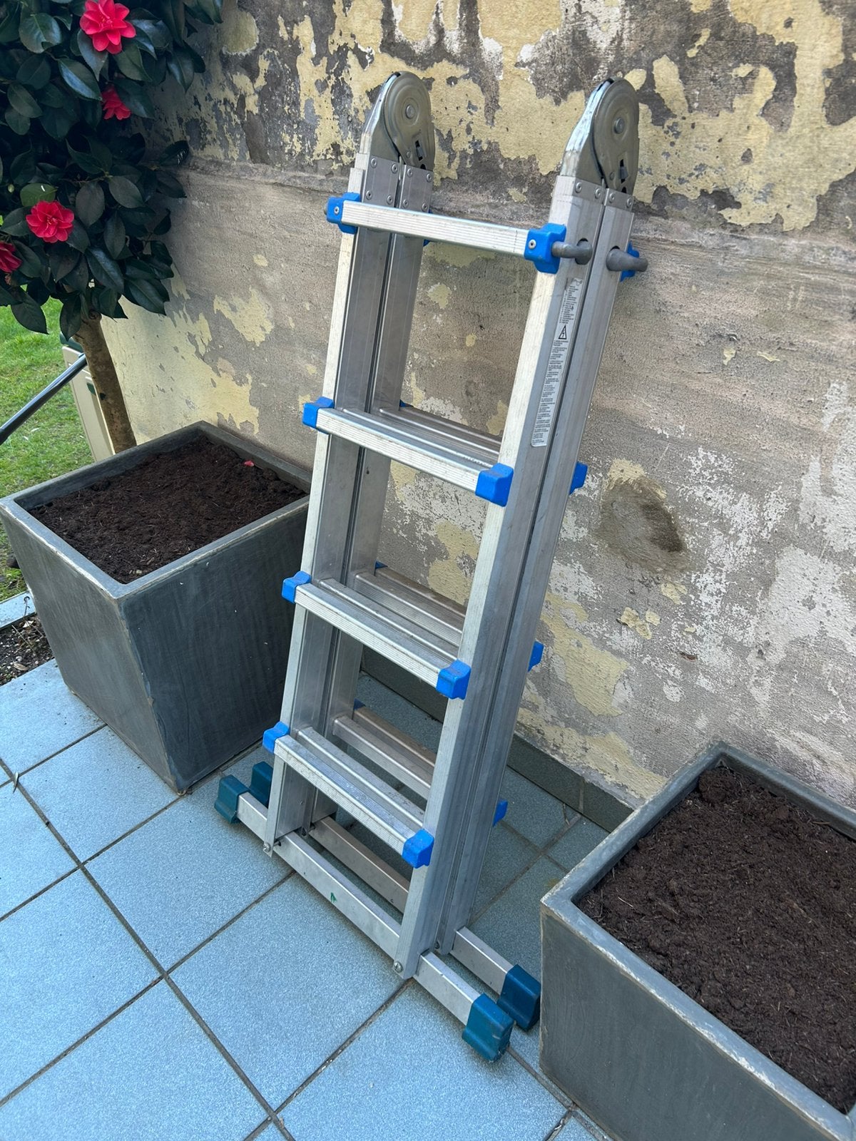 Telescoopladder, Doe-het-zelf en Bouw, Ladders en Trappen, Ophalen, Zo goed als nieuw