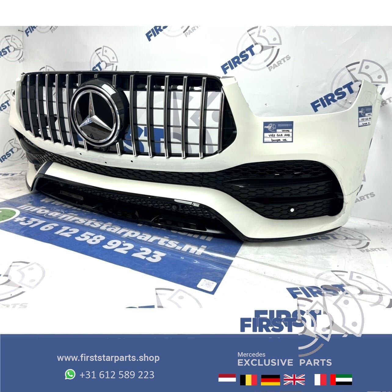 W167 V167 C167 GLE AMG VOORBUMPER WIT COMPLEET origineel Mer, Utilisé, -, Avant, -