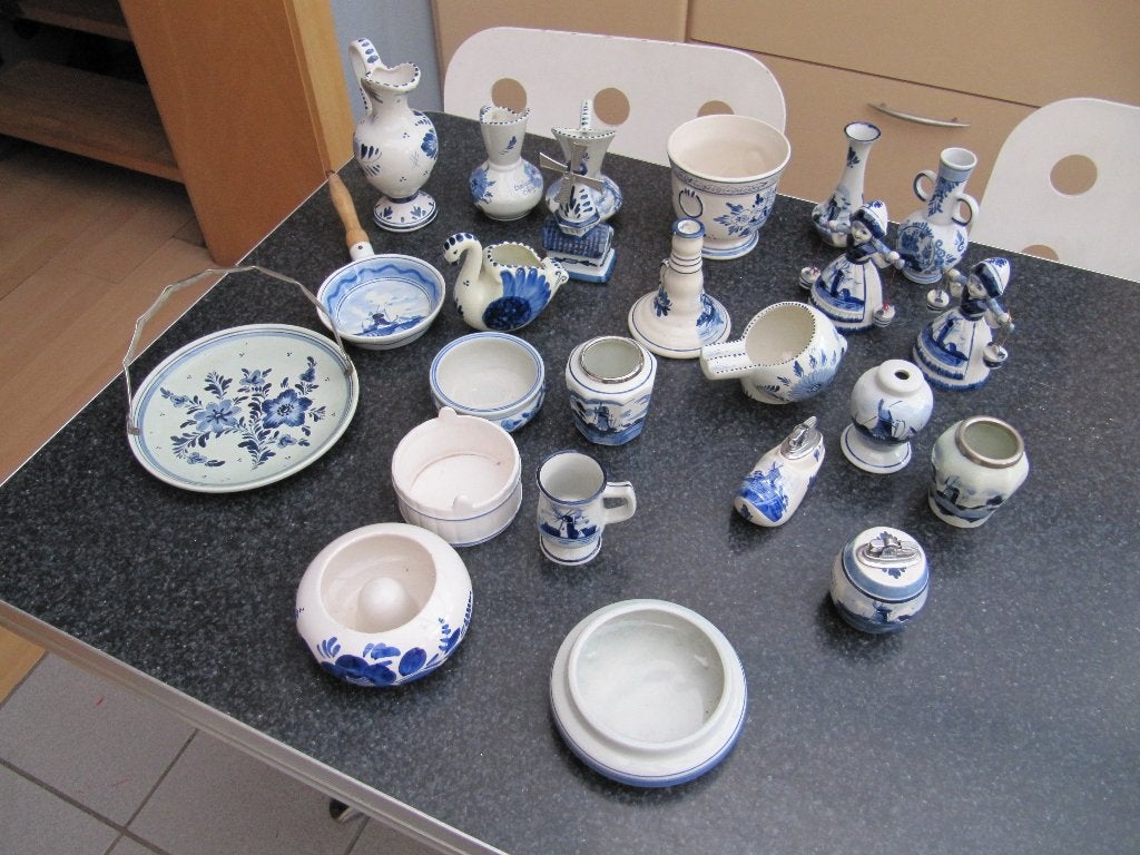 delfts blauw allerlei: vaasje, beeldje, asbak, schaaltje..., Antiek en Kunst, Ophalen of Verzenden