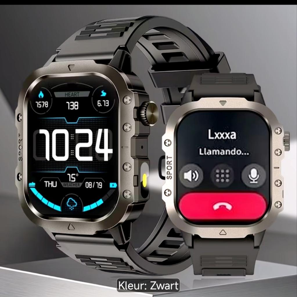 Multi functionele Smartwatch, zwart, Nieuw in doos, Handtassen en Accessoires, Sporthorloges, Zwart, Ophalen of Verzenden, Waterdicht