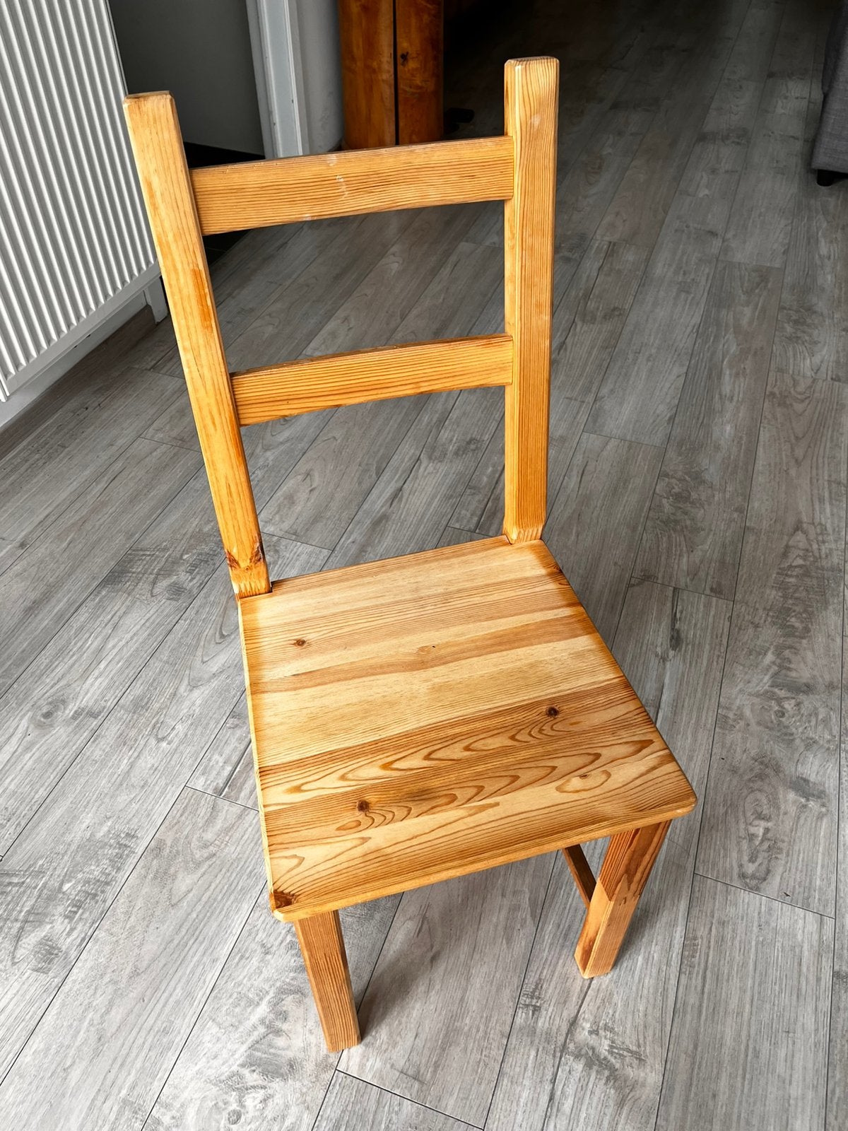 5 chaises IKEA + coussins, Maison & Meubles, Chaises, Gris, Enlèvement, Utilisé, Bois