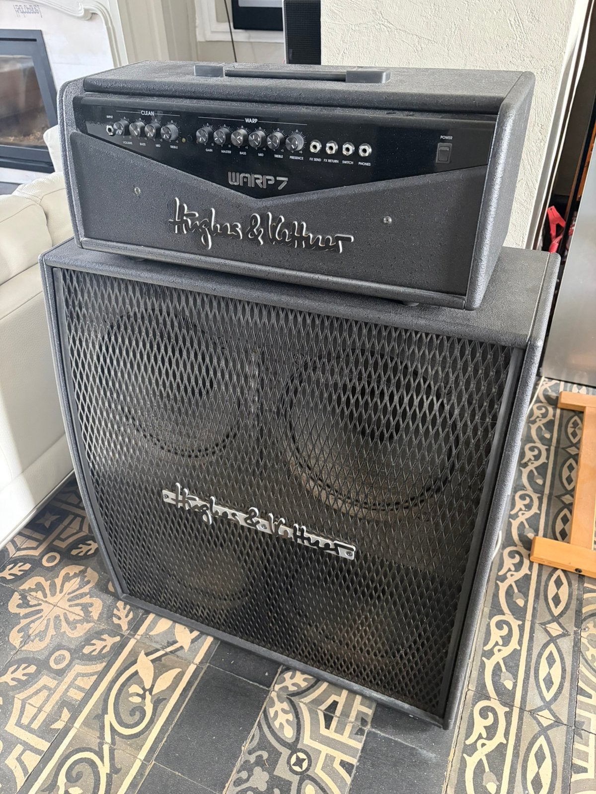 Hughes&Kettner versterker en 412 cabinet, Muziek en Instrumenten, Ophalen, Zo goed als nieuw, 50 tot 100 watt
