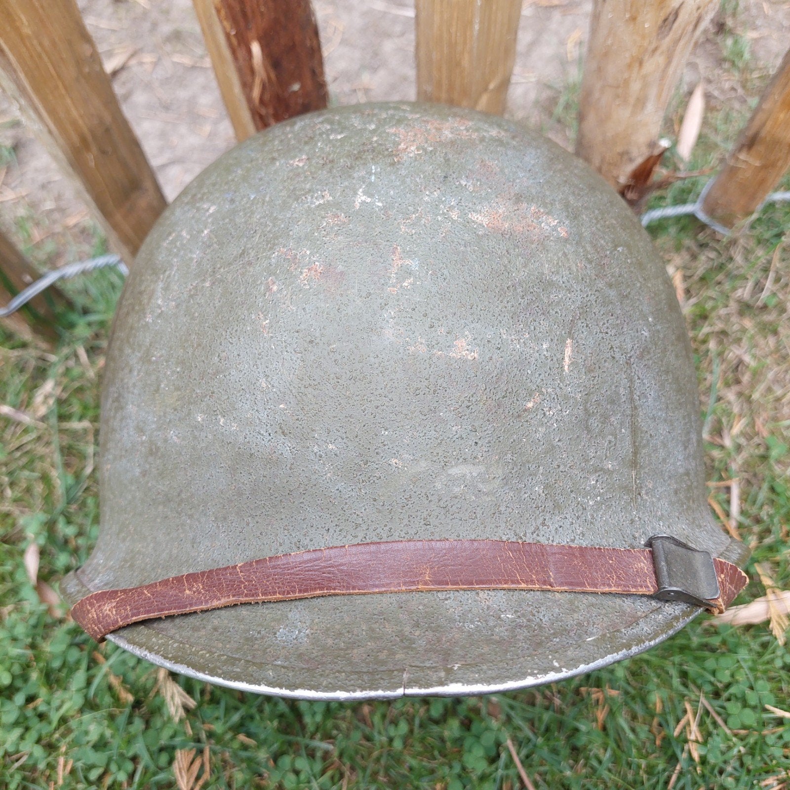 Duitse helm wo2 us german ww2 1944 helmet, Verzamelen, Ophalen of Verzenden, Landmacht, Helm of Baret