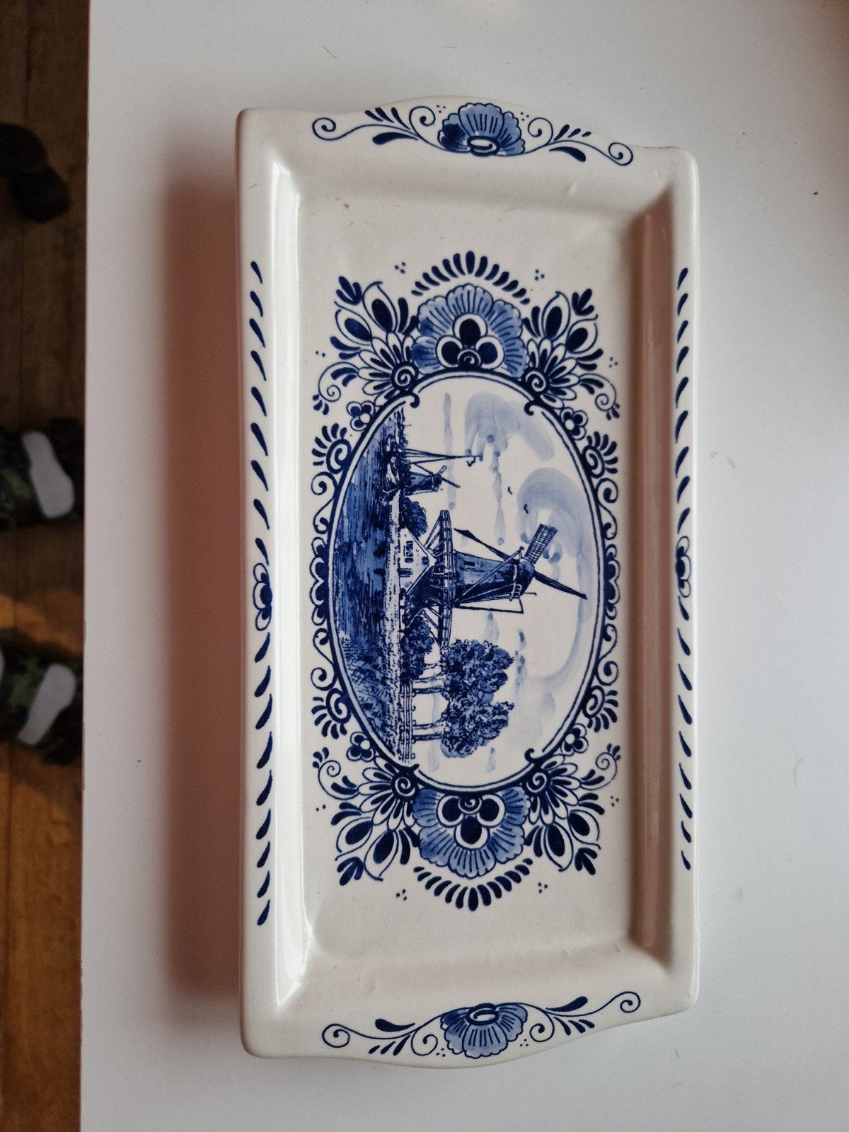 delfts blauw serveerschaaltje, Antiek en Kunst, Ophalen of Verzenden