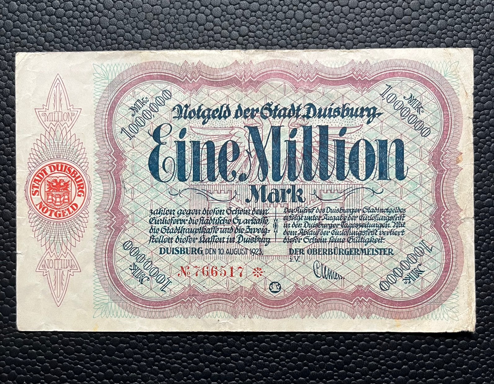 Noodgeld 1 miljoen 1923, Postzegels en Munten, Verzenden, Duitsland, Los biljet