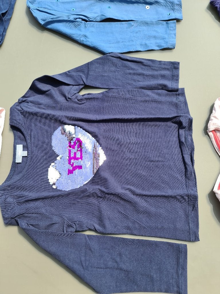 blauwe pull, trui, longsleeve, met hart, JBC, 116, Enfants & Bébés, Enlèvement, Comme neuf