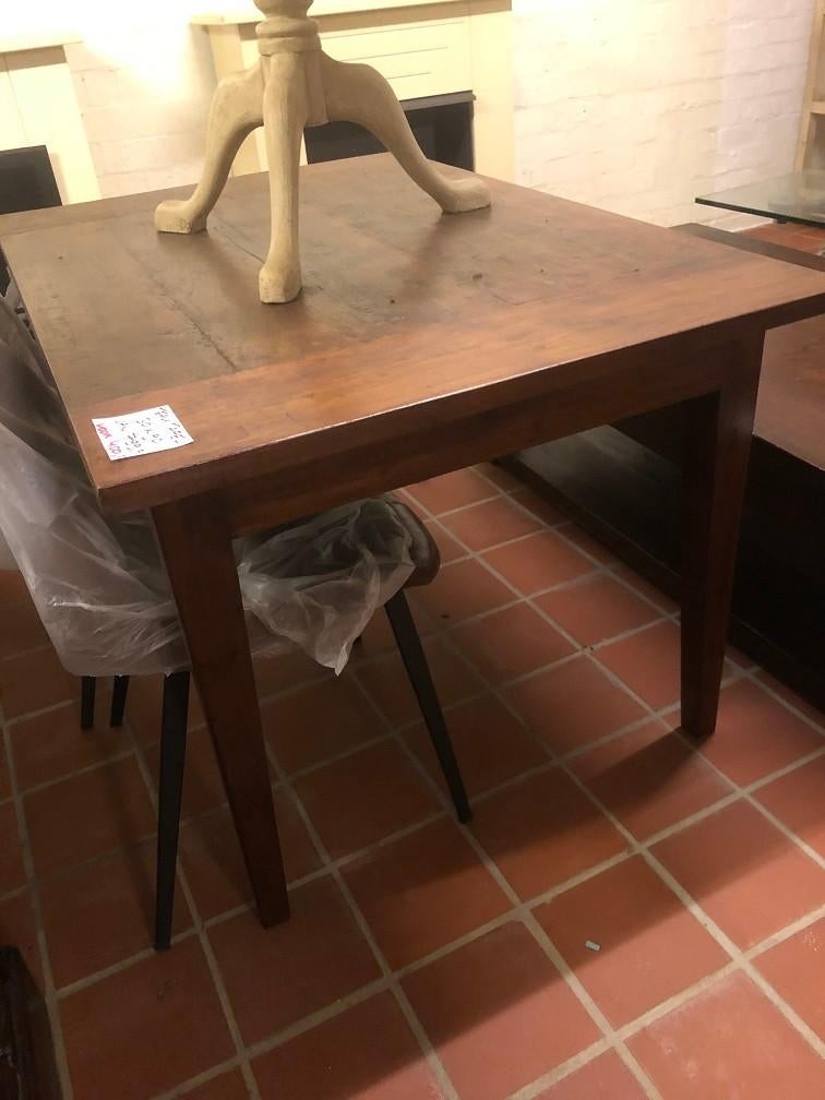 OUD TEAKHOUTEN TAFEL EETTAFEL 130 x 90 Schrijftafel, Antiek en Kunst, Ophalen