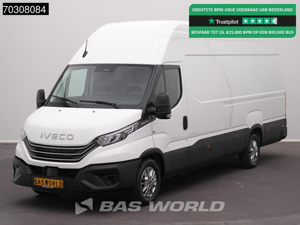 Iveco Daily 35S21 3.0L Automaat L3H3 210PK ACC LED Airco Cam, Auto's, Stof, Euro 6, Iveco, Wit
