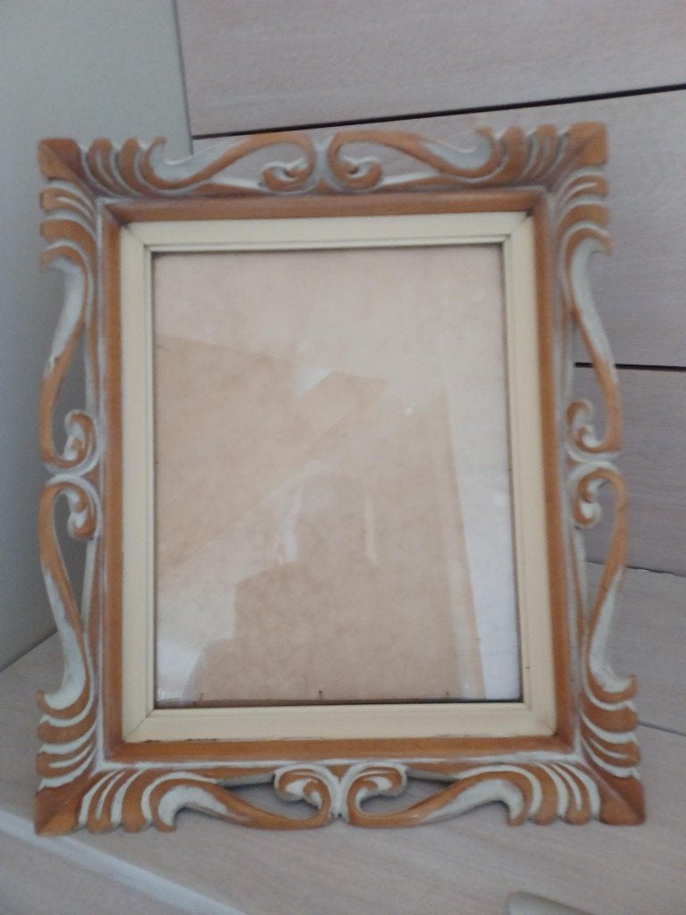 2 Vintage fotokaders in hout, Ophalen, Gebruikt, Overige kleuren, Hangend