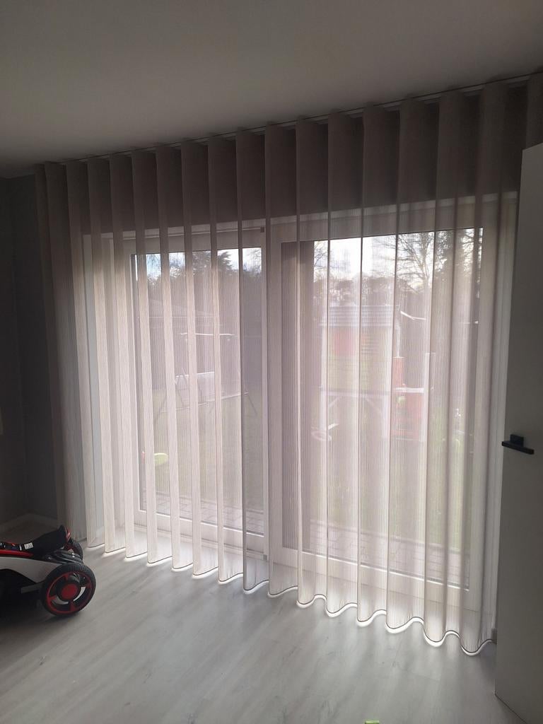 Nieuw wave plooi 4 gordijnen kleur stone, Ophalen