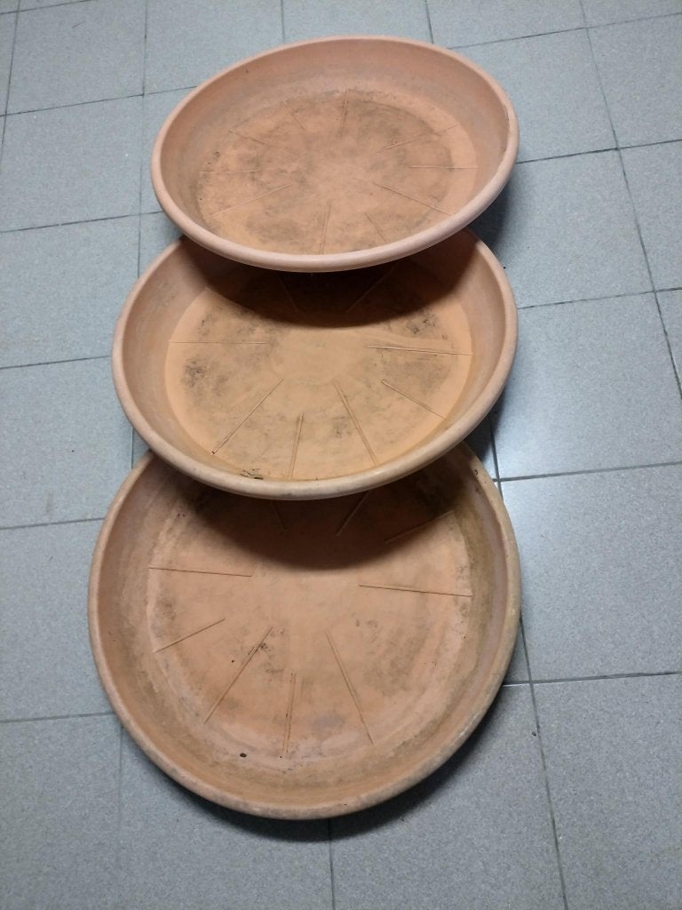 Opvangdschaal / onderbord plantenpot - 3 stuks - D64cm, Ophalen