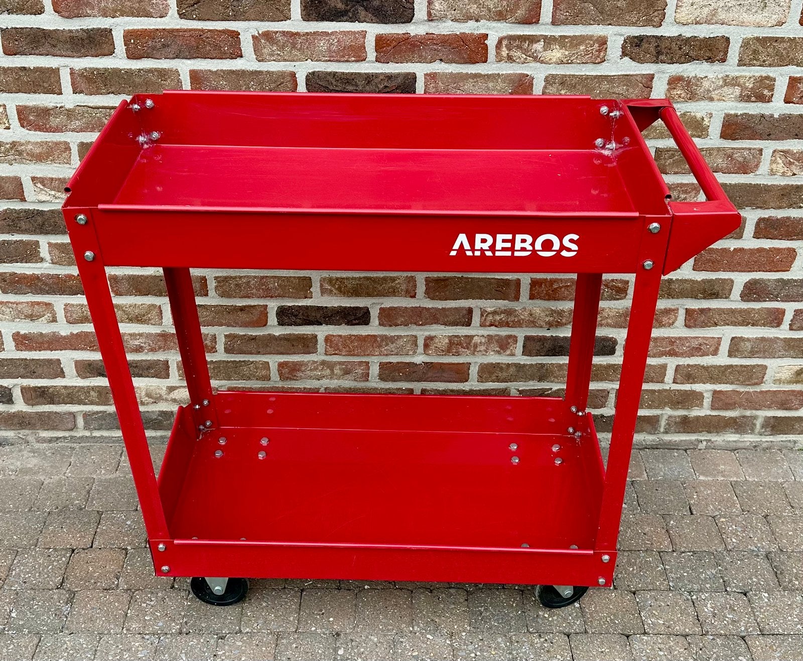 AREBOS Gereedschapswagen Werkplaatswagen Rood, Ophalen, Zo goed als nieuw