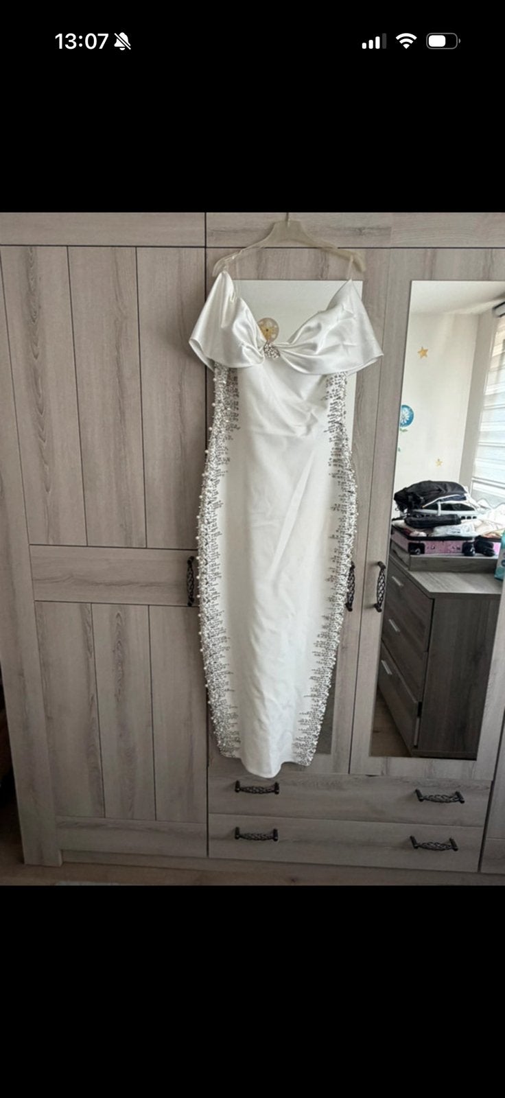 Robe blanche, Enlèvement ou Envoi, Comme neuf, Taille 42/44 (L)
