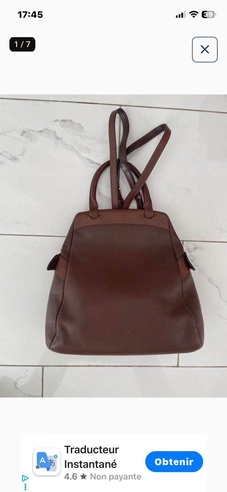 Delvaux Two rugzak, Ophalen of Verzenden, Gebruikt