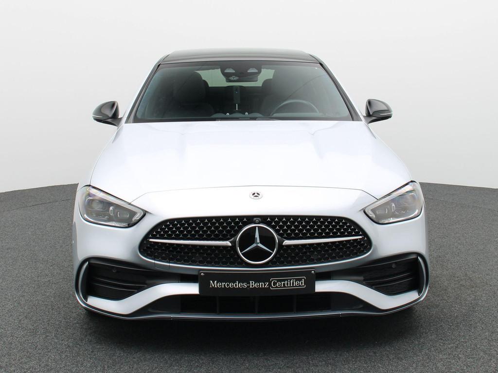 Mercedes-Benz C 300 4M AMG Line Berline + LEDER + BURMESTER, Auto's, Automaat, Stof, 4 cilinders, Traction-control