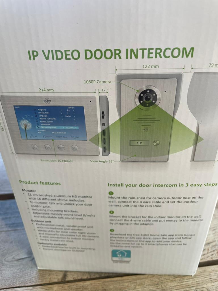 Video intercom deurbel - nieuw in de doos, Maison & Meubles, Sonnettes, Enlèvement, Comme neuf