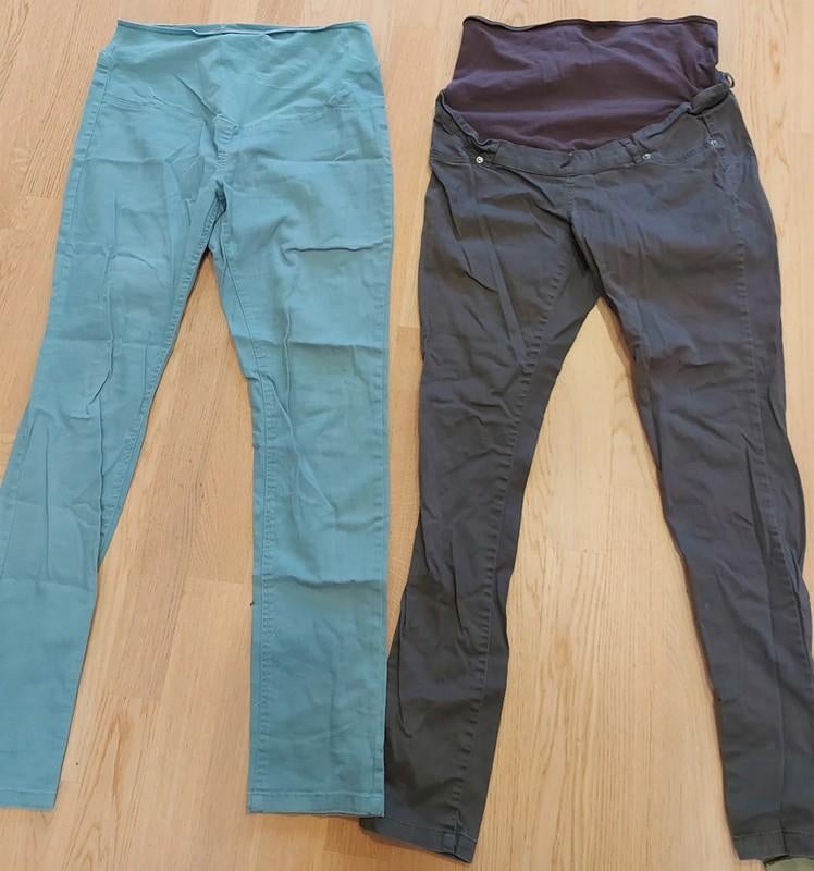 Paire de 2 pantalons de grossesse KIABI/maternité SLIM - T40, Maat 38/40 (M), Blauw, Ophalen of Verzenden, Zo goed als nieuw