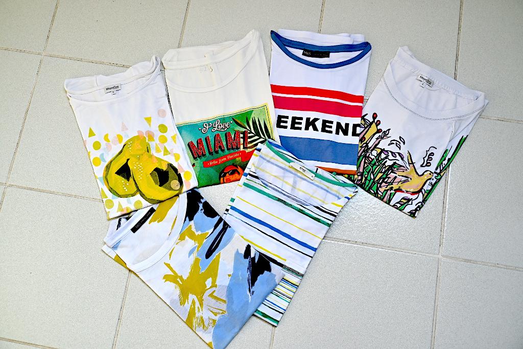 6 T-shirts mt 42-44 (L) zo goed als nieuw - proper !, Kleding | Dames, T-shirts, Overige kleuren, Maat 42/44 (L), Ophalen of Verzenden