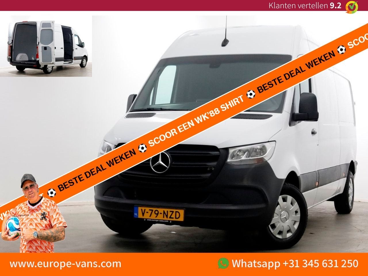 Mercedes-Benz Sprinter 311 CDI 115pk L2H2 Airco/CarPlay 10-2, Autos, 241 g/km, Achat, Entreprise, Mercedes-Benz