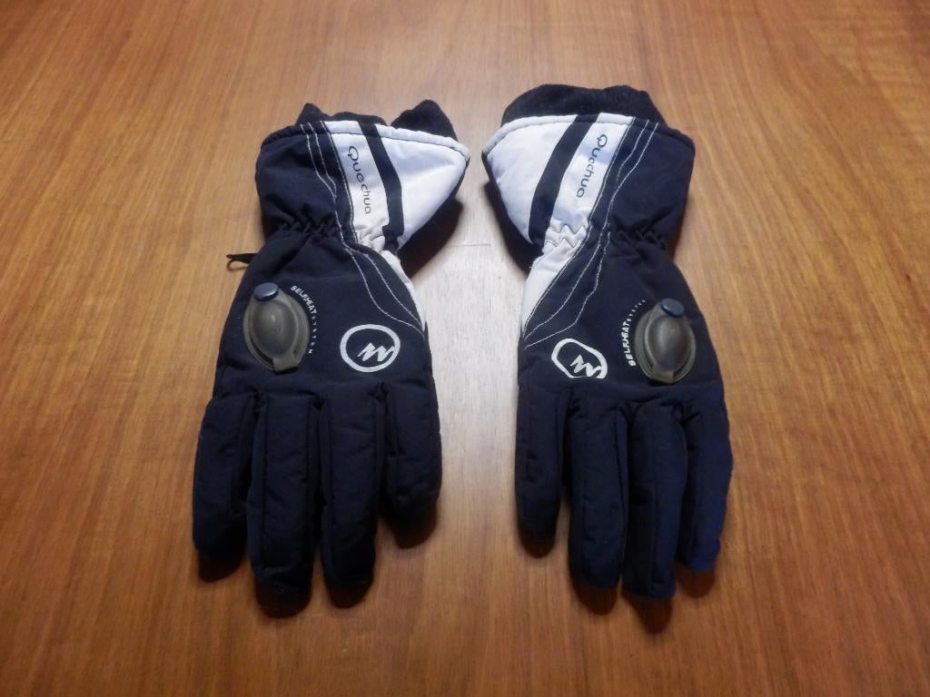 (4) - Gants moto femme t.L noir blanc - decathlon -, Ophalen of Verzenden, Decathlon, Dames, Handschoenen