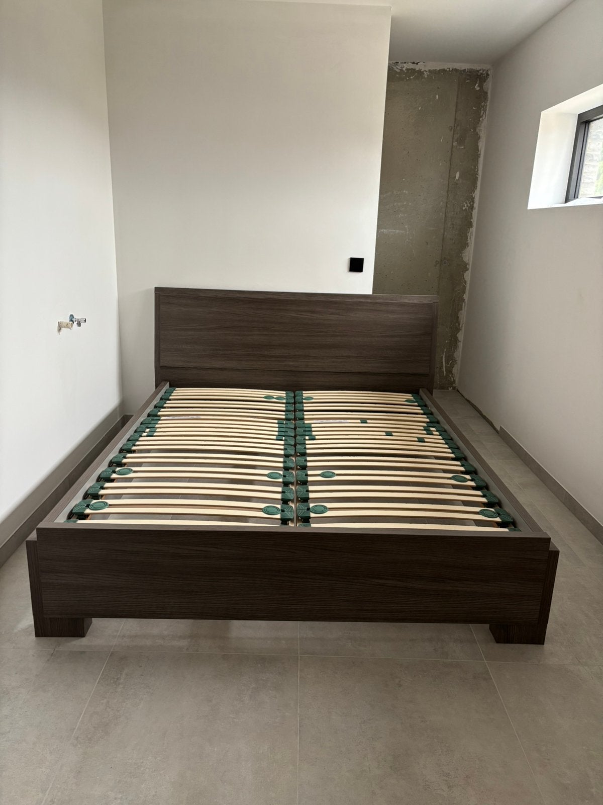 Bed 180-200m, Huis en Inrichting, Ophalen, Bruin, Tweepersoons, 180 cm