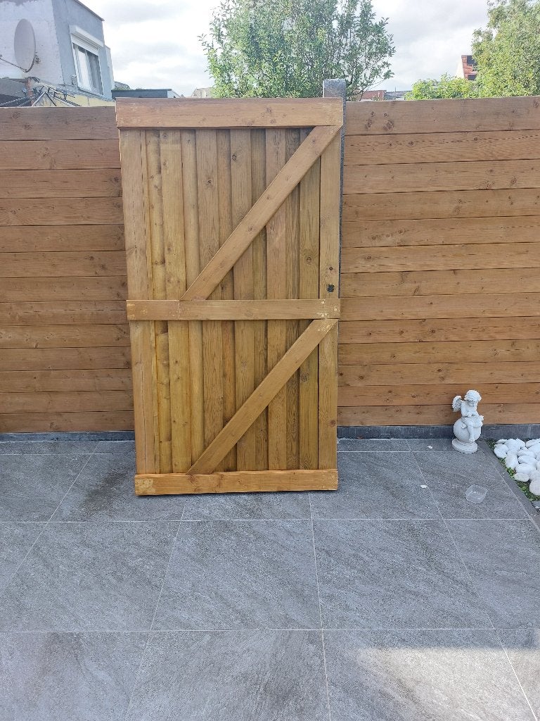 Tuin poort deur nieuw, Tuin en Terras, Ophalen, Nieuw, Hout