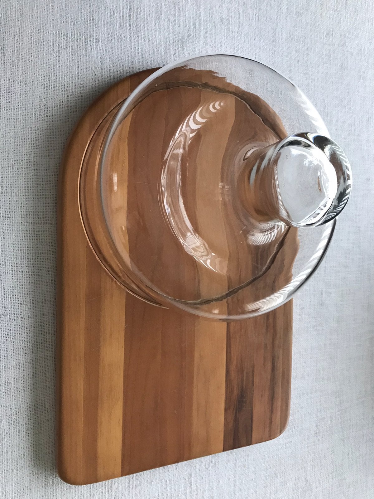 Kaasplank met stolp - Digsmed Denmark- houten teak plank, Ophalen