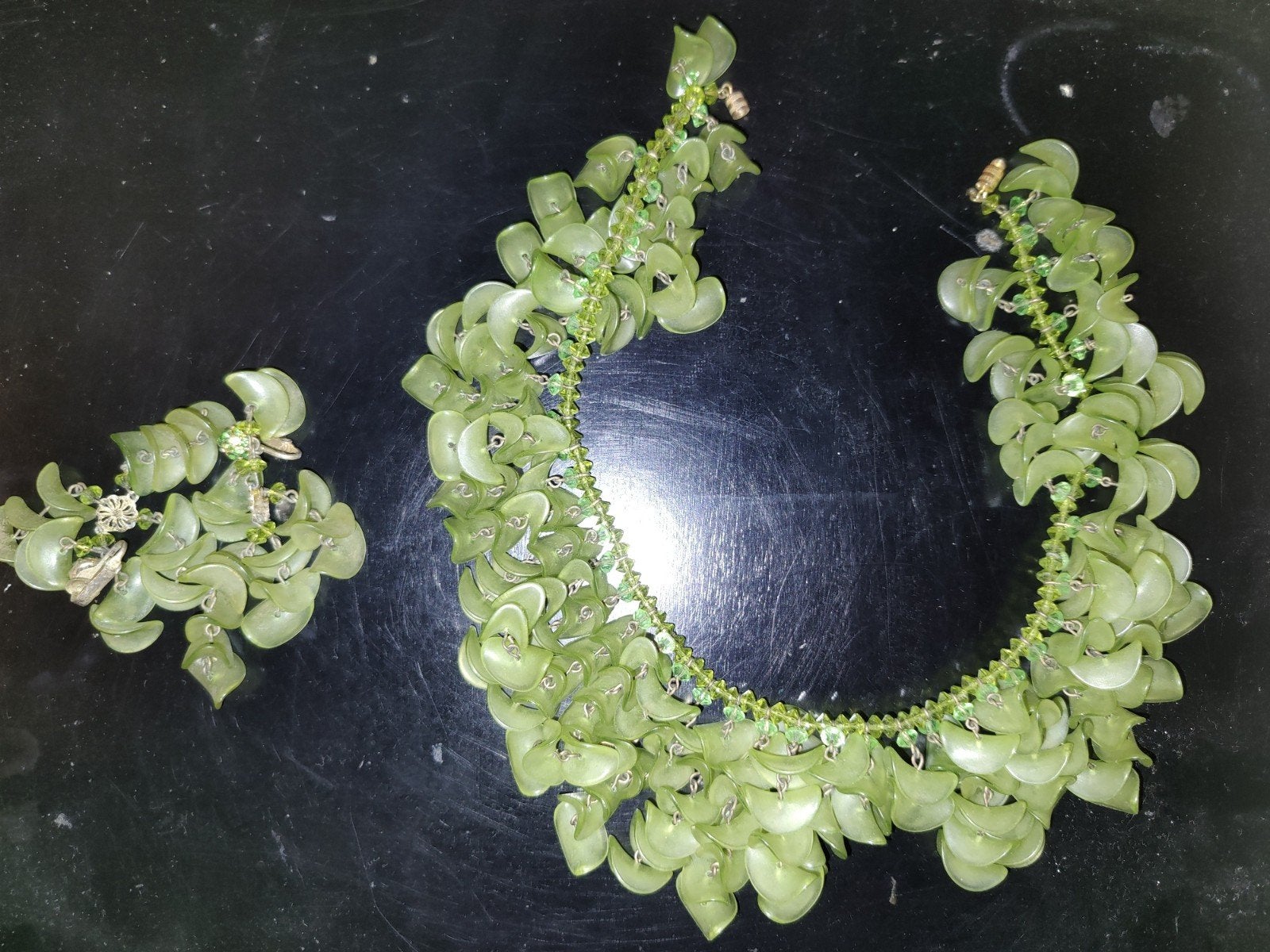 ketting en oorbellen in Mallorcaanse parels, Bijoux, Sacs & Beauté, Enlèvement, Autres matériaux, Collier