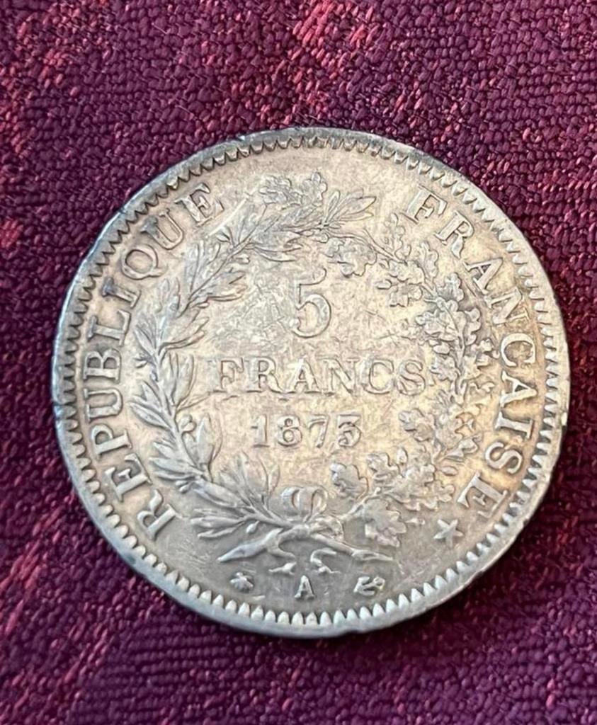 MONNAIE, FRANCE, HERCULE 5 Francs - 1875 -, Enlèvement ou Envoi