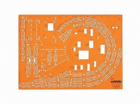 marklin H0 2415 railplan tekensjabloon voor C rails, Wisselstroom, Rails, Ophalen of Verzenden, Zo goed als nieuw