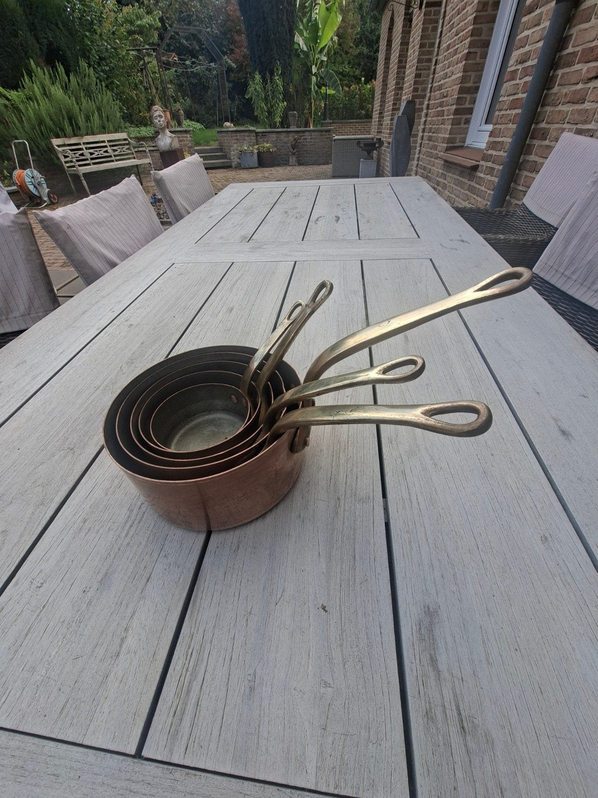 ensemble d'ustensiles de cuisine en cuivre, Enlèvement ou Envoi, Ensemble de casseroles