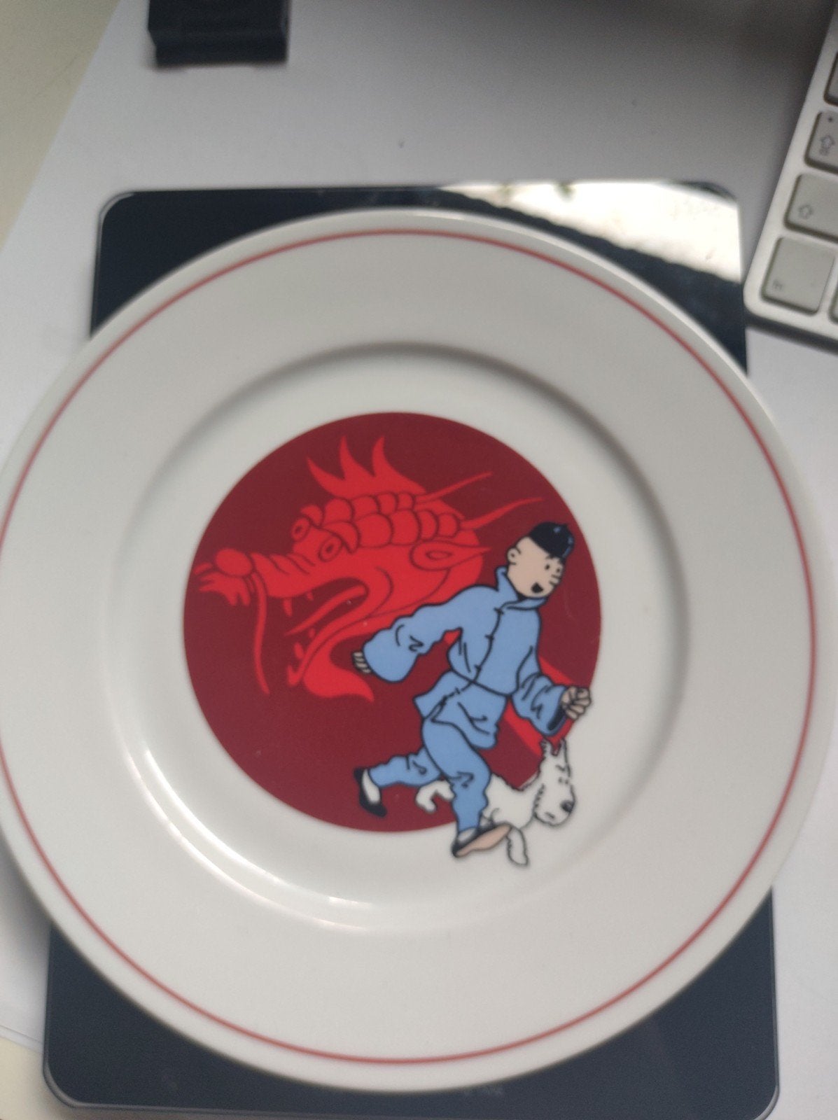 porcelaine bord Kuifje Tintin Hergé, Envoi