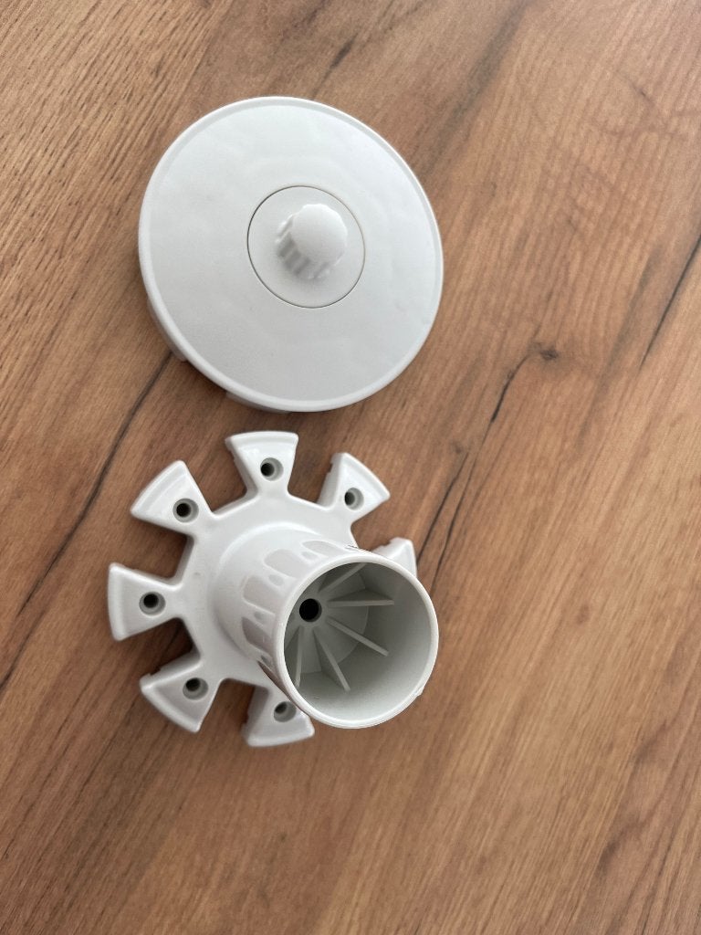 Parasol sparepart Rufina onderste baleinhouder wit, Tuin en Terras, Ophalen, Nieuw, Overige typen