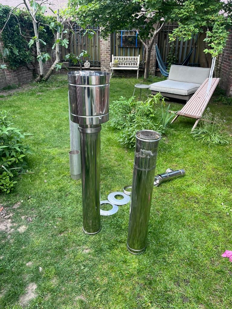 Inox schouw en toebehoren, Doe-het-zelf en Bouw, Ophalen, Gebruikt, Inox, Afvoer