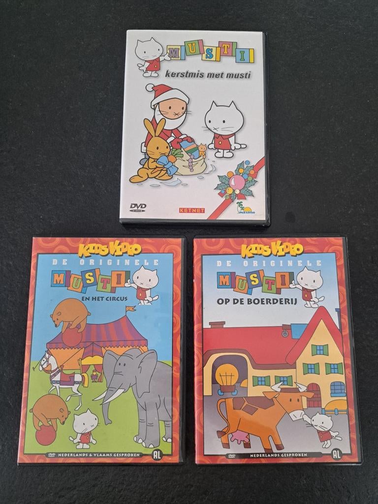 3x DVD Musti met Kerstmis- musti op de boerderij, Cd's en Dvd's, Ophalen of Verzenden