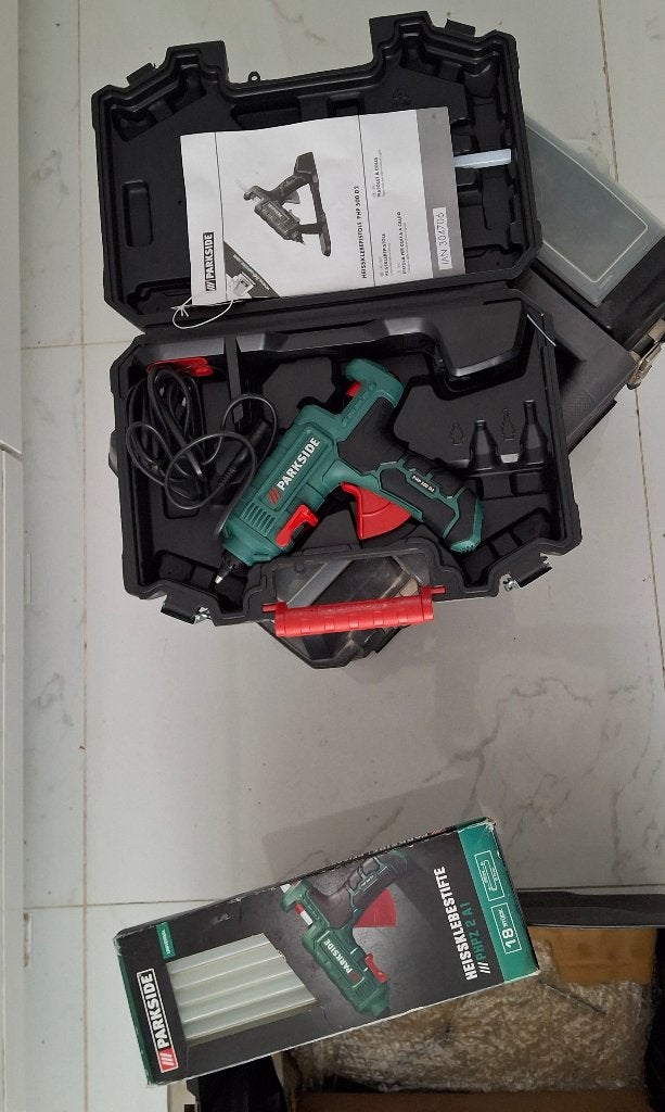 Parkside PHP 500 D2+ REFILL heetlijmpistool, Doe-het-zelf en Bouw, Gereedschap | Handgereedschap, Ophalen of Verzenden, Zo goed als nieuw
