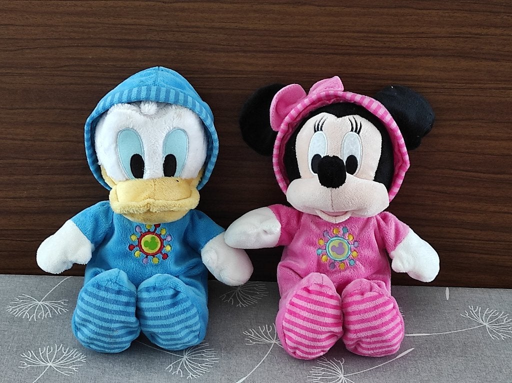 knuffels Mickey en Donald, Enlèvement ou Envoi, Comme neuf, Lavable