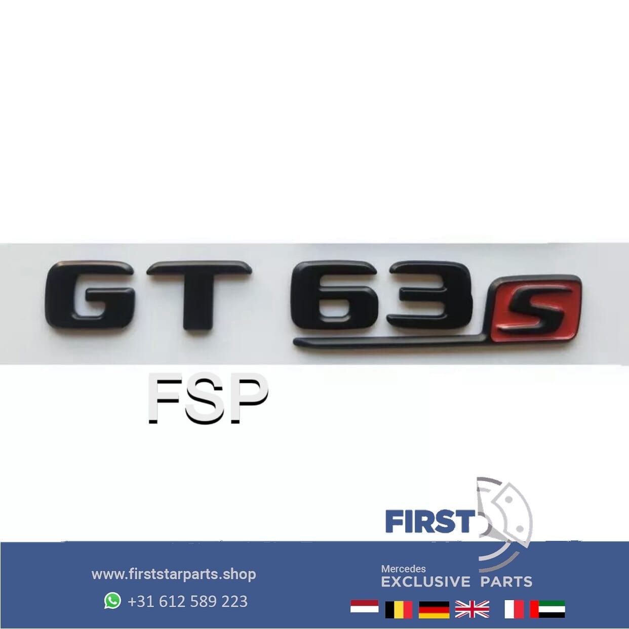 GT63 S LOGO EMBLEEM Mercedes GT63S Klasse 2014-2022 GT 63S A
