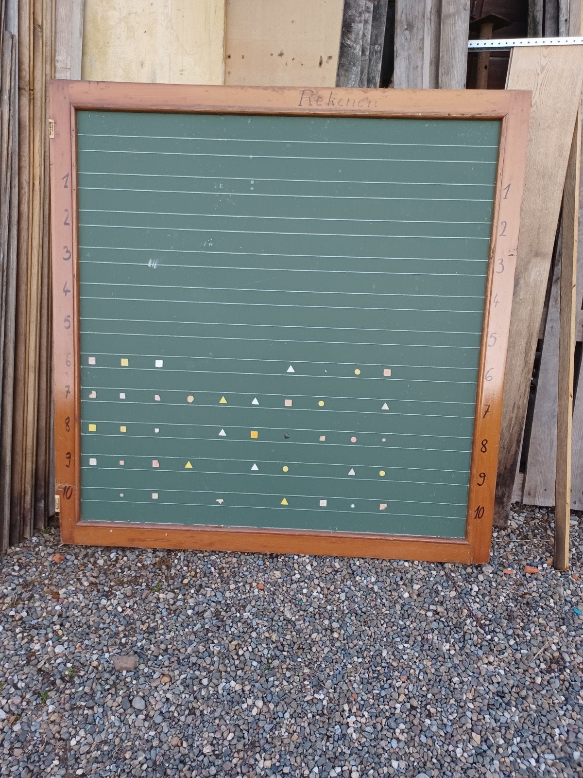 oud schoolbord, Enlèvement
