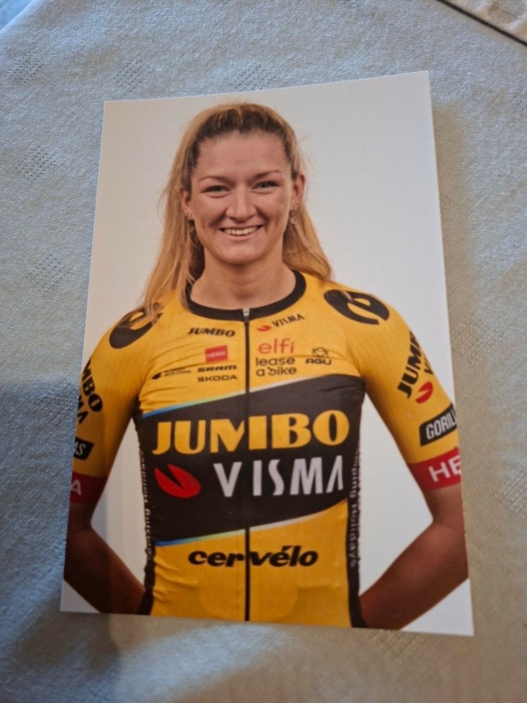 Foto (Repro) Karlijn Swinkels / Jumbo-Visma, Ophalen of Verzenden, Zo goed als nieuw, Poster, Plaatje of Sticker