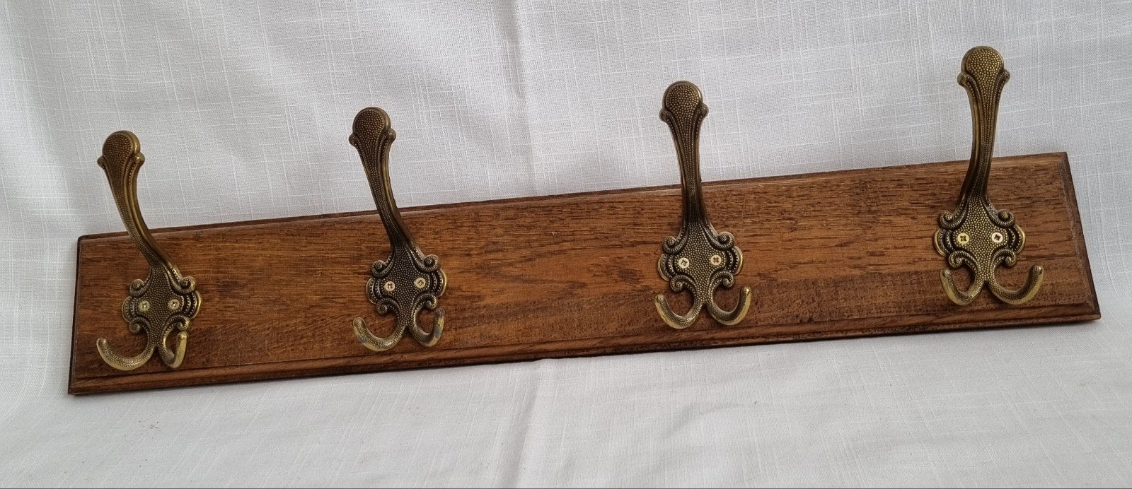 Porte-manteau vintage en chêne massif, Enlèvement