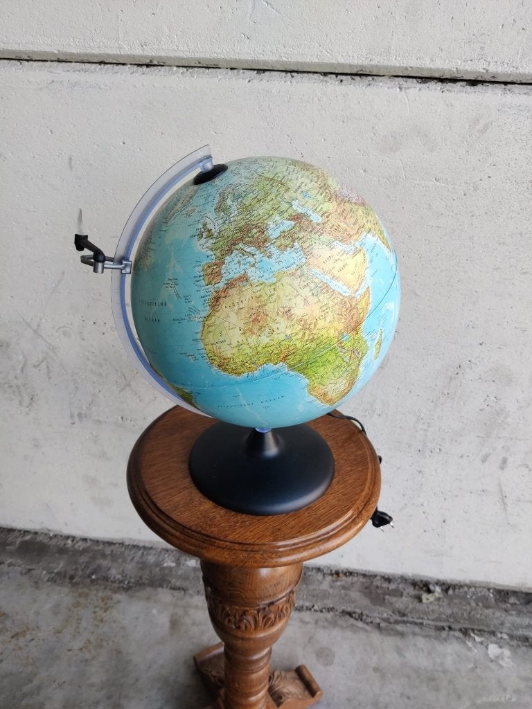 Wereldbol met verlichting 25cm, Ophalen, Verlicht, Gebruikt