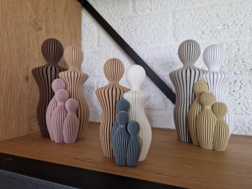 Modern 3D geprint gezin, Meerkleurig, Nieuw, Kunststof, Ophalen of Verzenden