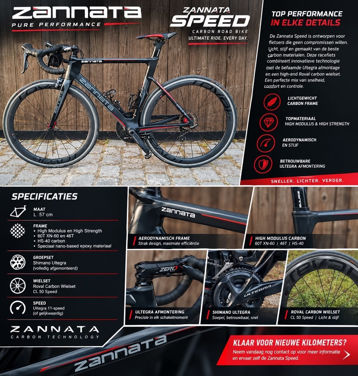 zanatta z 88, Vélos & Vélomoteurs, Enlèvement ou Envoi, Carbone